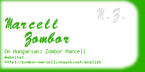 marcell zombor business card